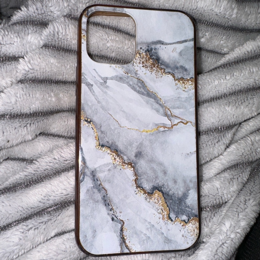 iPhone 12 Pro Max case set of 2 marble and mirror